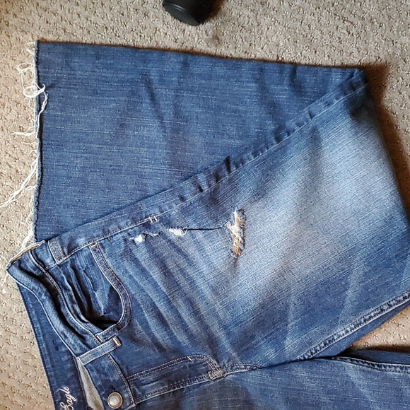 American Eagle Outfitters brand HIPSTER stretch jeans. Worn ONCE sz 14 - Picture 4 of 10